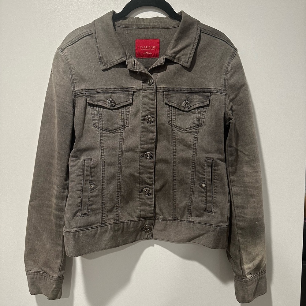 Liverpool Denim Jacket in Charcoal Wash